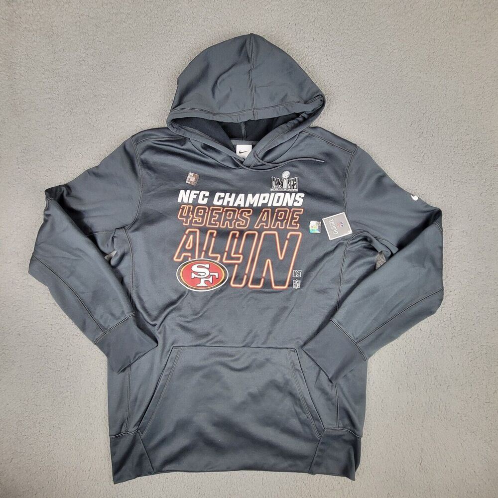 Nike San Francisco 49ers Sweatshirt Mens Large NFC Conference Champions Hoodie